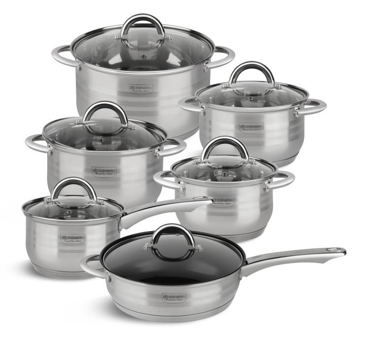 EDENBERG 6-piece stainless steel cookware set