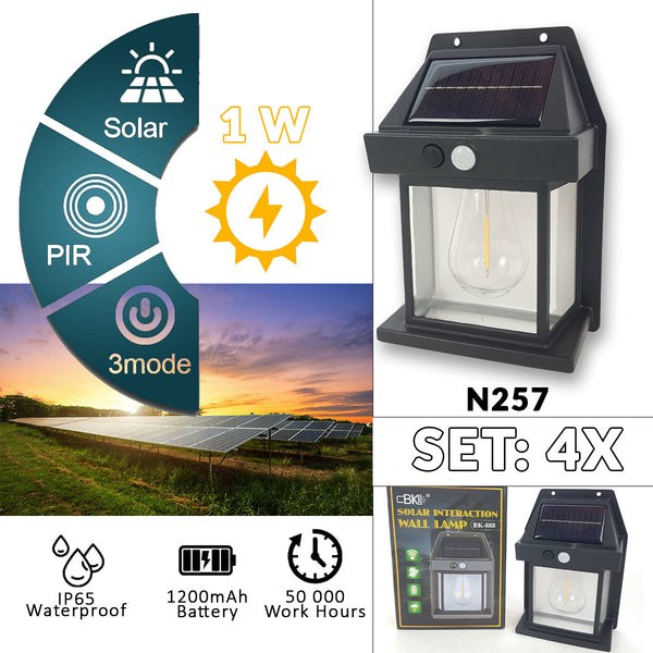 LED Solar garden lamps 4 pcs N257