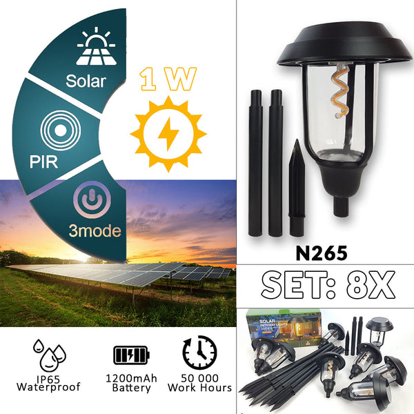 LED Solar garden lamps 8 pcs N265