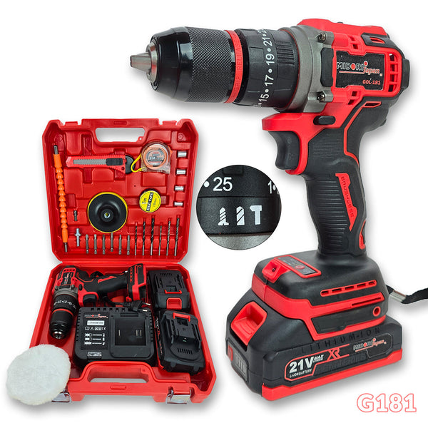 Акумулаторна бормашина Midori Japan 21V с комплект инструменти G181